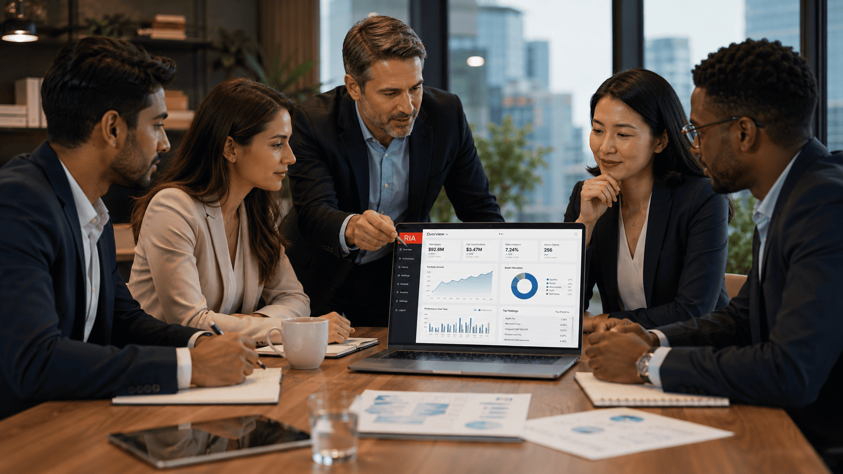 People in meeting